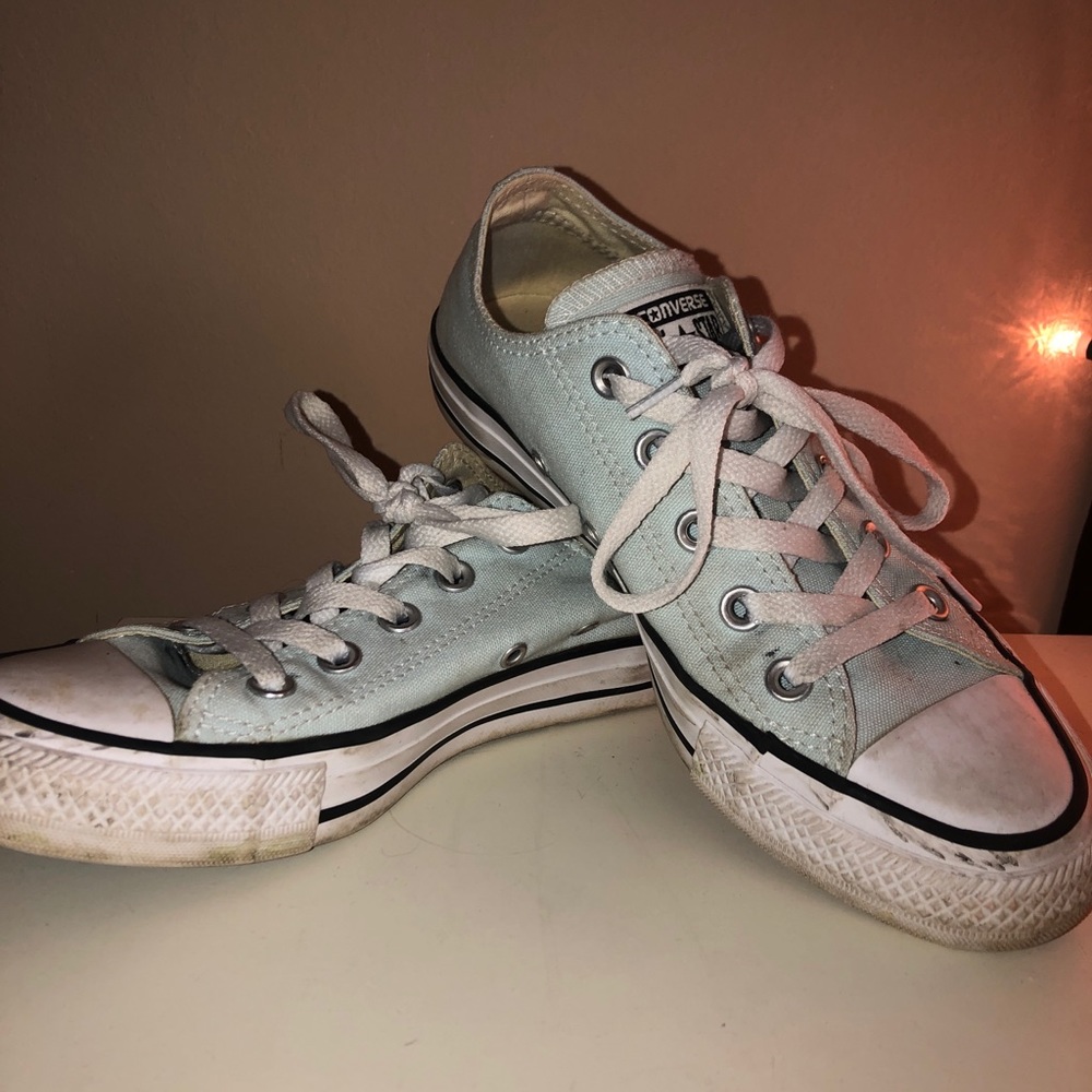 Mint green converse